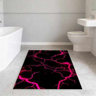 Tapis rose clair électrique, doux et léger, adapté à toutes les saisons, facile à entretenir et facile à nettoyer, tapis de tapis lavable à la machine, adapté au salon, à la chambre à coucher, au couloir, au balcon, au bureau, à la décoration intérieure, à la maison, à la décoration extérieure