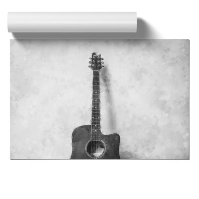 Acoustic Guitar Painting - Frameless Print