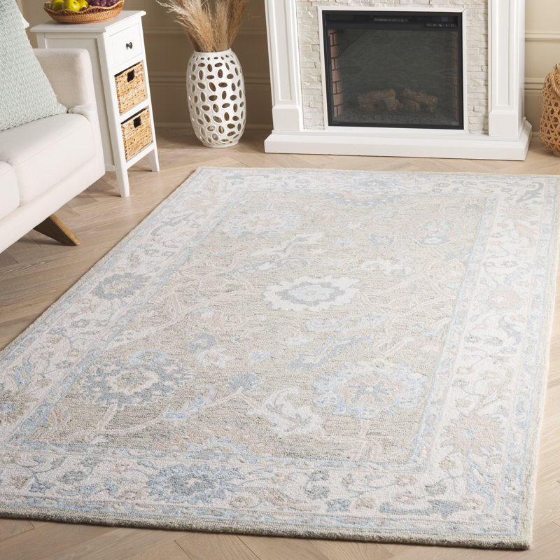Tapis oriental en laine touffeté à la main Ebony, Rectangulaire 3 pi x 5 pi