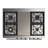 Majestic III Series 40 Inch Dual Fuel Range with 6 Sealed Burners, Griddle, in Mightnight Blue (Liquid Propane, Burnished Trim)-124828945-124828951-124828953