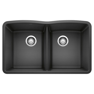 Diamond SILGRANIT 32" L x 19.36" W Double Basin Undermount Kitchen Sink