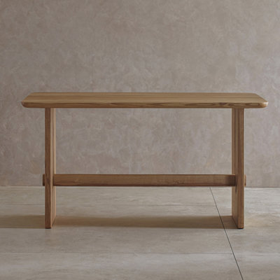 Solid wood ash simple rectangular dining table.