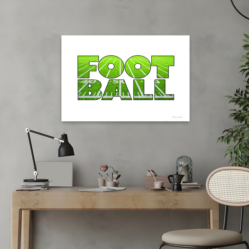 Football Field Contemporary Wall Art Print, 40.64cm H x 60.96cm W