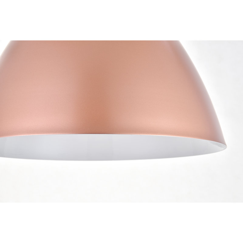 Luminaire suspendu conique à 1 lumière Laverriere, Miel doré, H 10,9 po x l 13,5 po x P 13,5 po