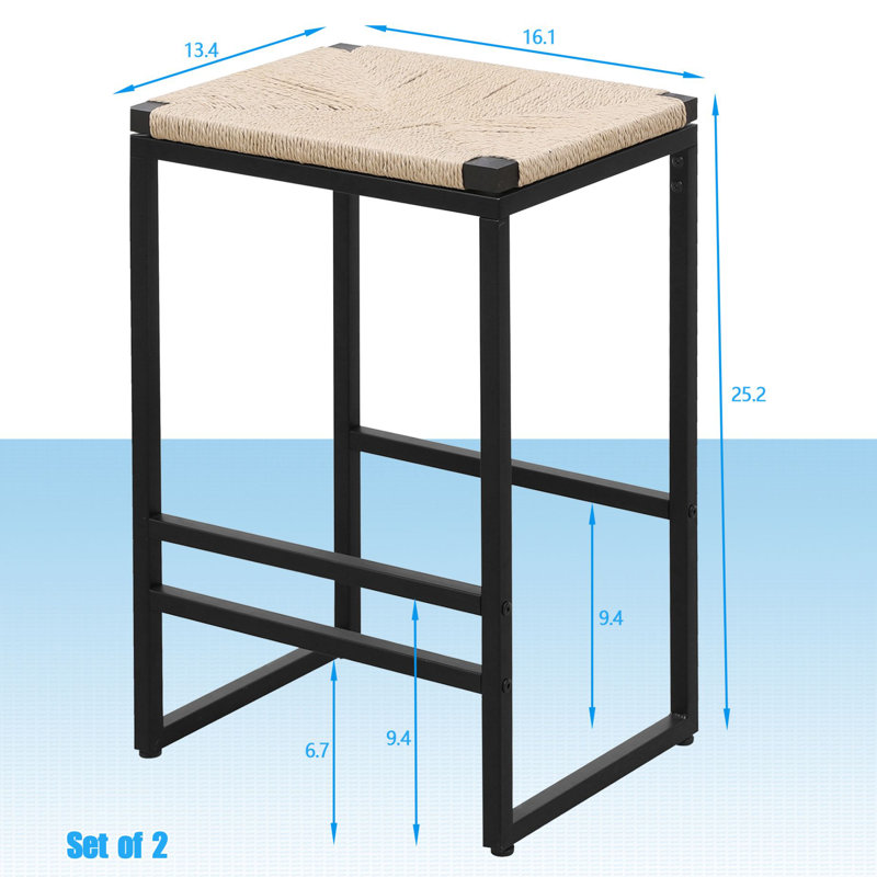 Dalraj Counter Stool with Metal Frame