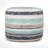 Katelynn Coastal Striped 100% Cotton Small Ottoman Pouf