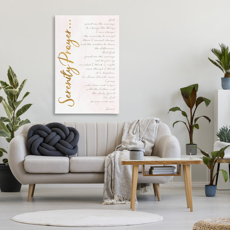 Serenity Prayer Scripture Canvas, design par Anna Quach, H 45 po x l 30 po