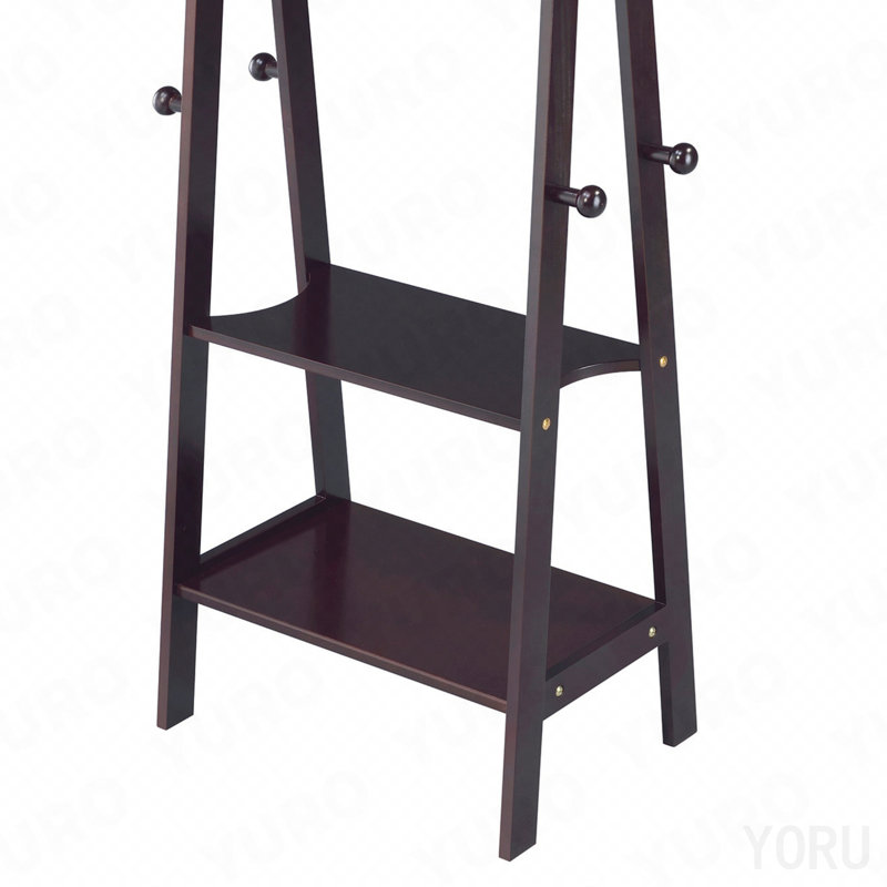 Portemanteau 59 po, bois, espresso foncé