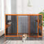 Enceinte pour chat amovible avec toit imperméable et 3 plateformes de saut, orange