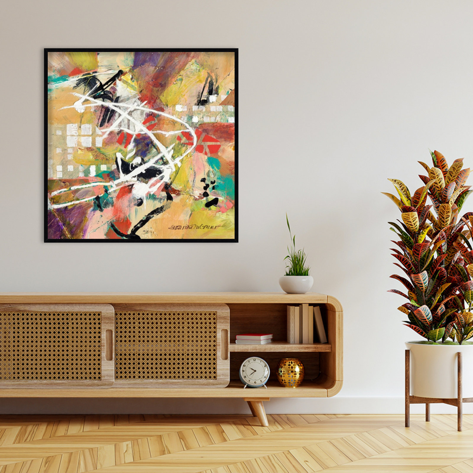 Sutter "Boogie" Print by Suzanne McCourt, 41" H x 41" W, Black