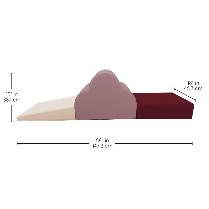 Ensemble 3 pièces SoftScape Cloud Play Climber - Rosette, Rosette