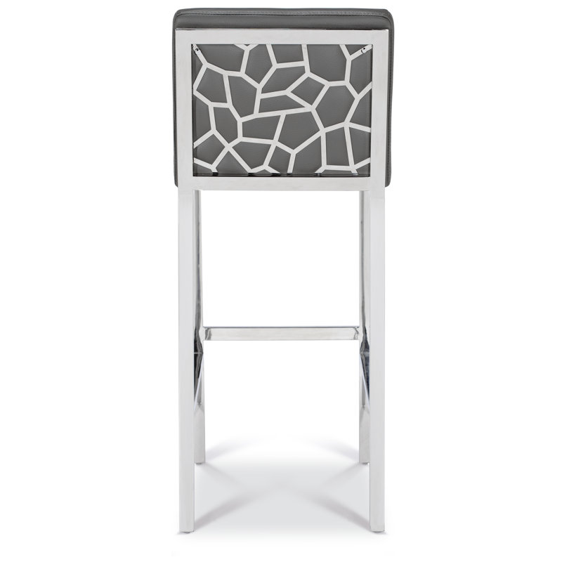 Tabouret de comptoir et de bar, Argent, Blanc, Tabouret de comptoir (assise de 26 po de hauteur)