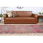 Handmade Vintage Turkish Oushak Carpet Runner Rug in Pink Tribal Design for Boho Home Decor Made of Wool