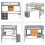 Lit mezzanine double pour enfants Josnyel-1165311999