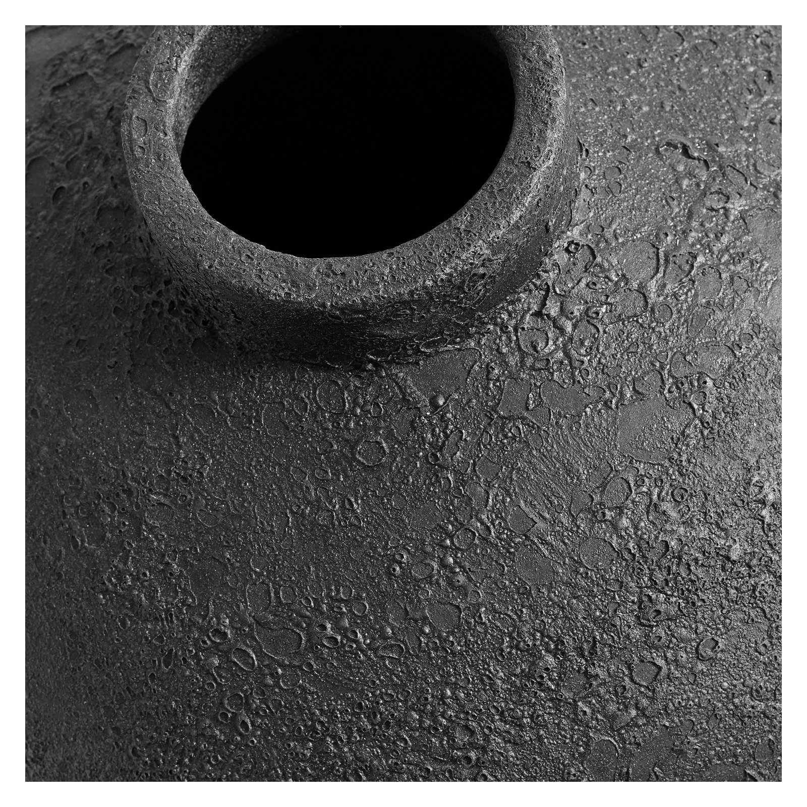 Carino Terracotta Floor Vase, 10.24" H x 13.39" W x 13.39" D, Dark Gray