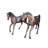 Pair Of Very Detailed Young Horses, Foals, Bronze Statues Size: 56" x 50" x 47"H