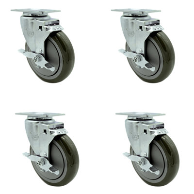 Cambro Dish Caddies Utility Truck Caster with Brake