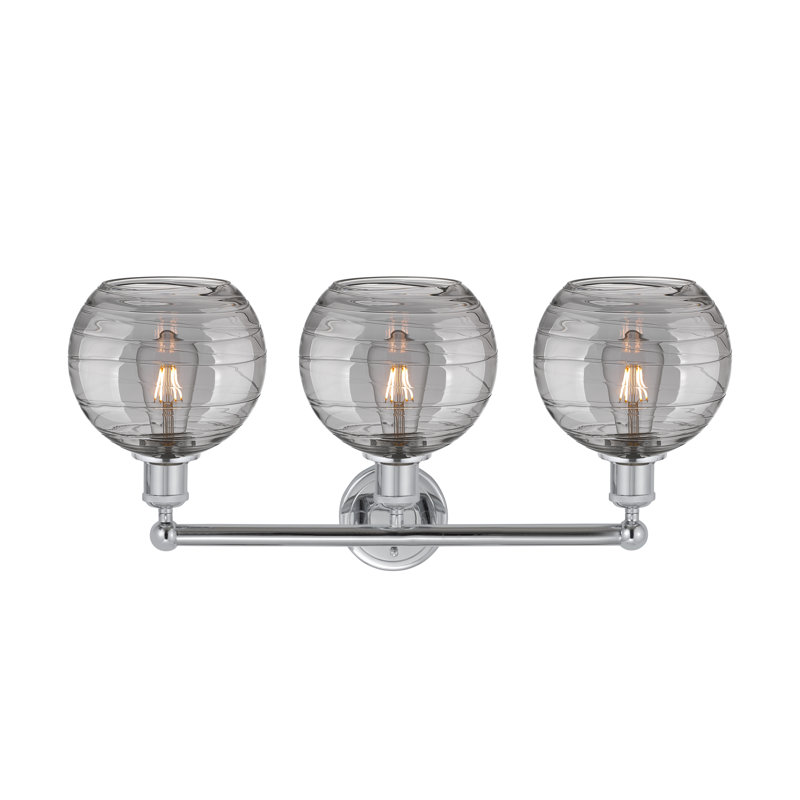 Essex 3 - Light Dimmable Vanity Light, Polished Chrome, Light Smoke