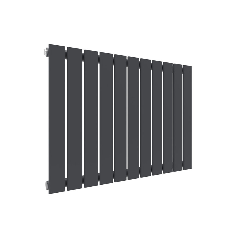Sydnee Horizontal Designer Radiator, Anthracite, 60cm H x 136cm W x 4.9cm D