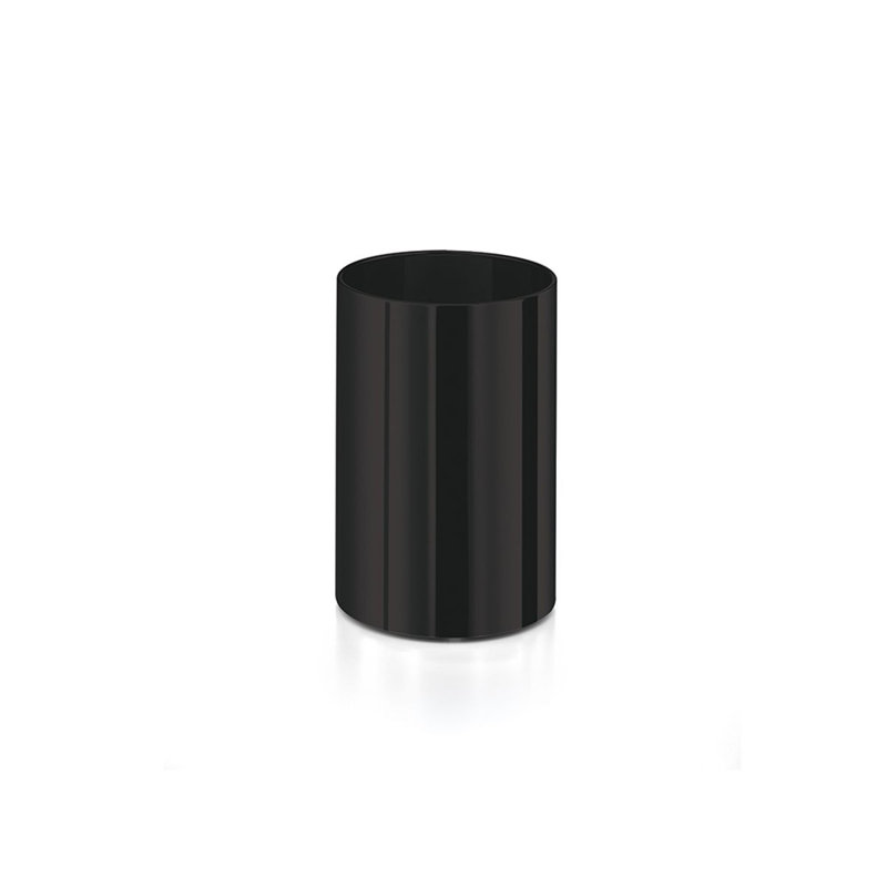 Basket 4.8 Gallons Steel Waste Bin, Matte Black