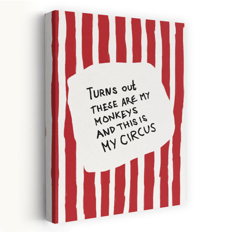 Turns Out These Are My Monkeys Contemporary Monkey Wall Art by Andreas Magnusson - Wrapped Canvas Print