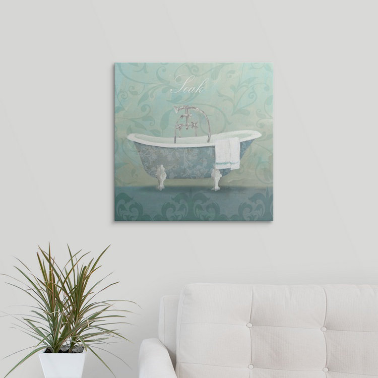« baignoire » avery tillmon, impression Damask Bath, H 20 po x l 20 po x P 1,5 po, Toile