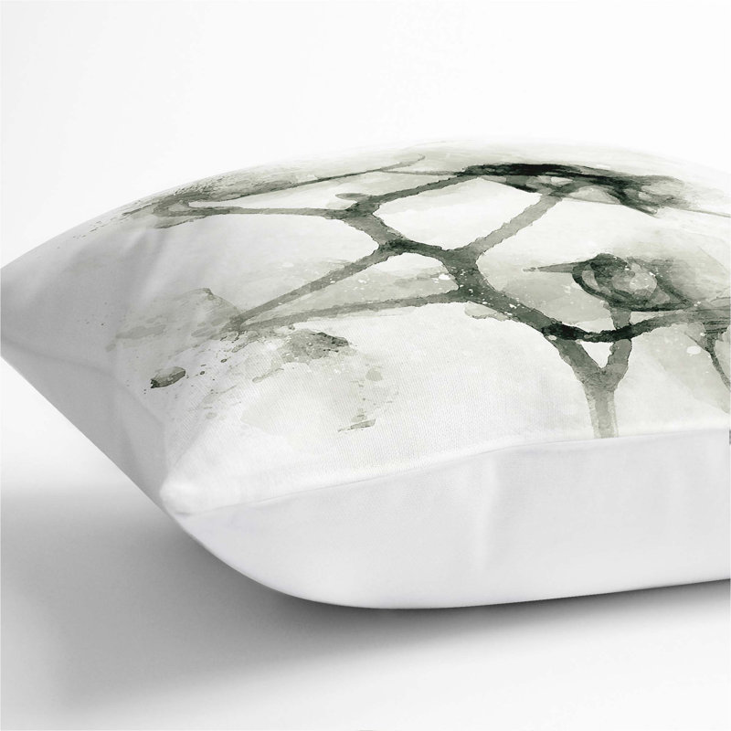Square Throw Cushion, 55cm H x 55cm W x 20cm D, White