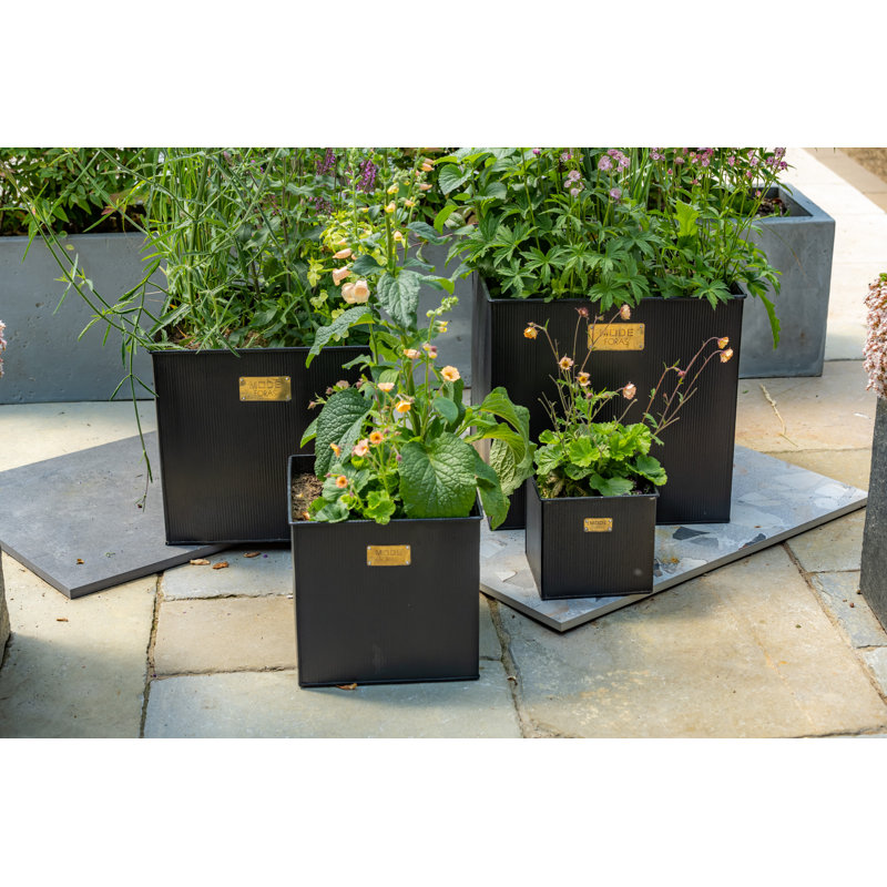 Hatsu Metal Planter Box, 22.5cm H x 22.5cm W x 22.5cm D