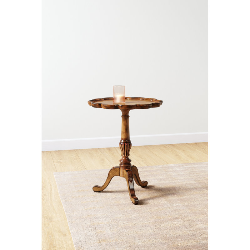 Table de bout à piédestal Ariad, Chêne rétro