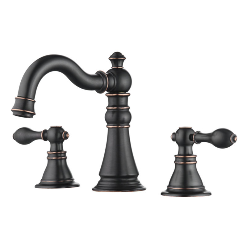 Robinet de salle de bain à deux poignées avec ensemble de bonde 6 "à 10" Signature Collection Signature - Bronze huilé