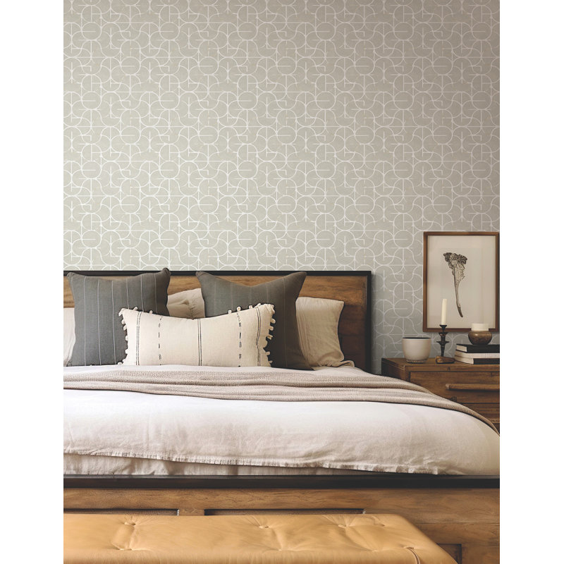 Teddy Wallpaper, Gray/Silver