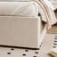 Lit plateforme tapissier grand avec lit gigogne simple TG Teddy