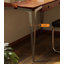 Bureau en buis avec 2 tiroirs et pieds en acier-2052439736