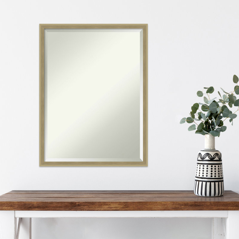 Mettawa Flat Wall Mirror, 19" x 25", Champagne