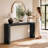 Elegant Waterfall Design Sofa Table - Concealed Drawer Storage For Hallway & Entryway-1817850957