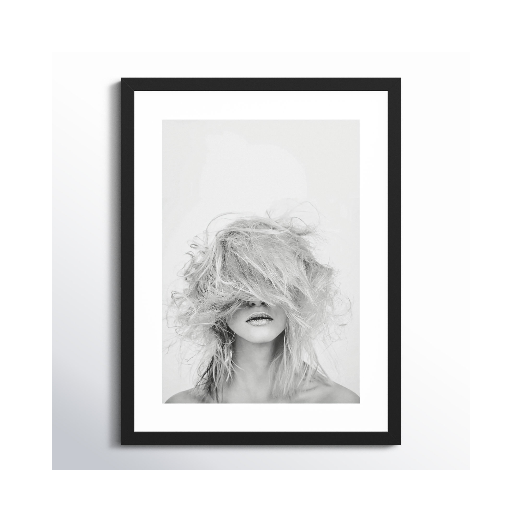 Makeover (Woman) by Design Fabrikken, 25" H x 19" W, Black Framed