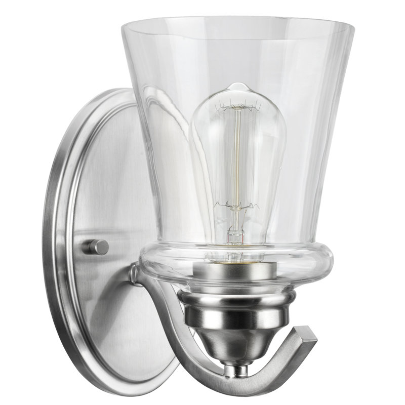 Éclairage pour meuble-lavabo 1 lumières en métal Macleod, Nickel satiné