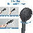 Black Shower Head 8inch High Pressure Rainfall Shower Head/Handheld Shower Combo with 11'' Extension Arm 3 Settings Anti-leak Shower Head-129447965