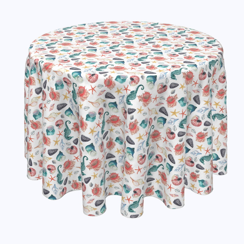 Bartley Geometric Round Tablecloth, 120" x 120"