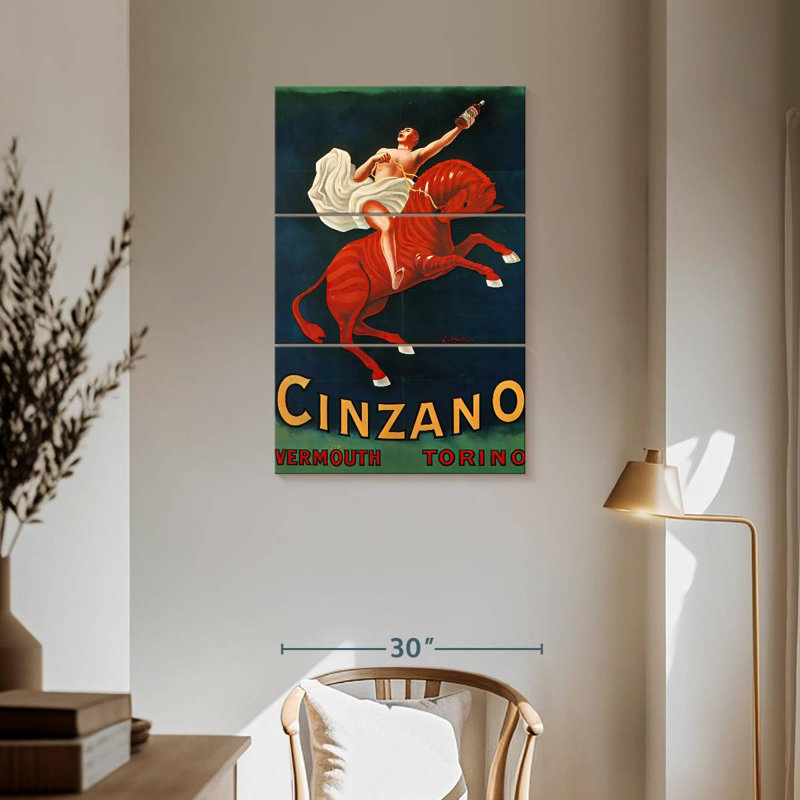 Tergel Vermouth Cinzano, H 57 po x l 36 po