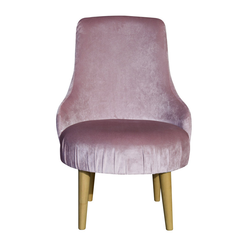 Dalia Upholstered Slipper Chair, Wood