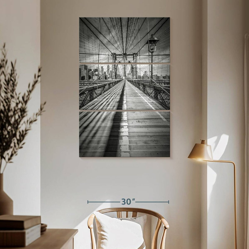 Lilie Brooklyn Bridge Shadow, 65" H x 42" W