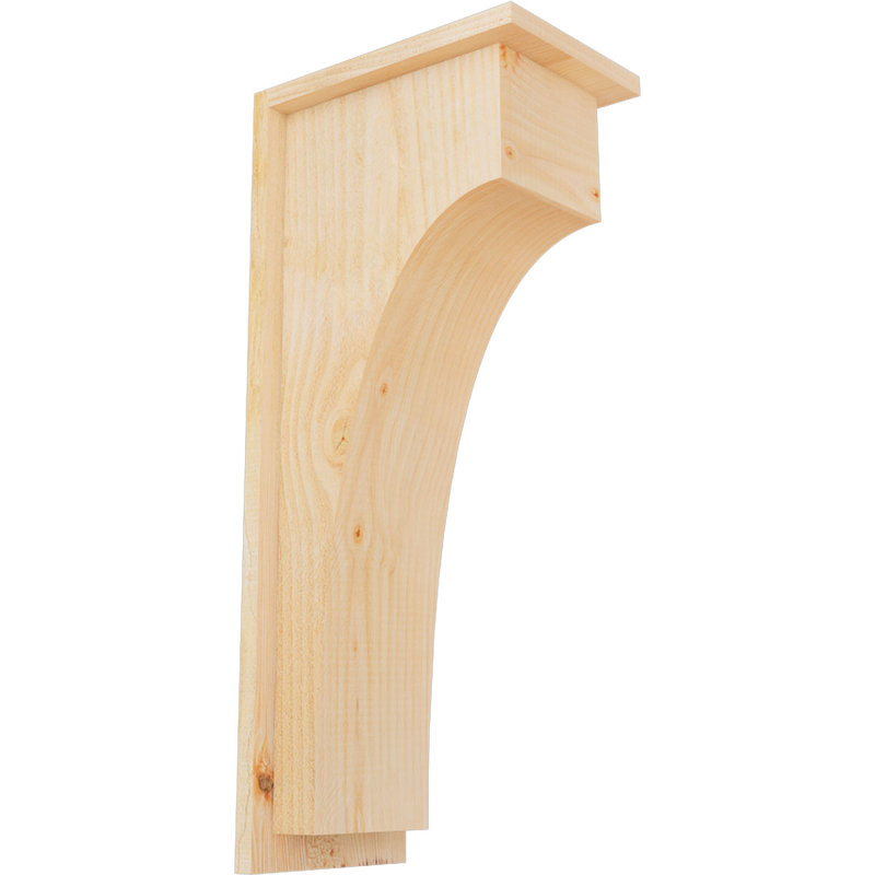 Corbeau Huntington avec plaque arrière, H 28 po x l 8 po x P 12 po, Sapin de Douglas, Sciage brut