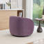 Fauteuil demi-tonneau pivotant en velours Arrun-223861495