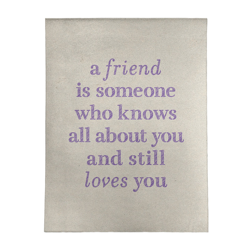 Quotes Chenille Indoor Rug, Rectangle 5' x 7'