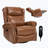 Heat Massage Manual Recliner Chair With Rocker And Swivel In Genuine Leather For Living Room-73524260