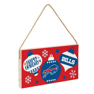 Buffalo Bills 6 x 11  Holiday Wood Wall Sign
