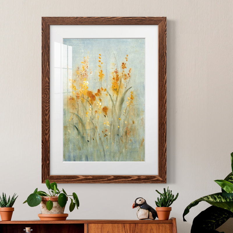 Jet de Wildflowers II mat encadré de qualité supérieure - prêt à être suspendu, H 37,5 po x l 27,5 po x P 1 po