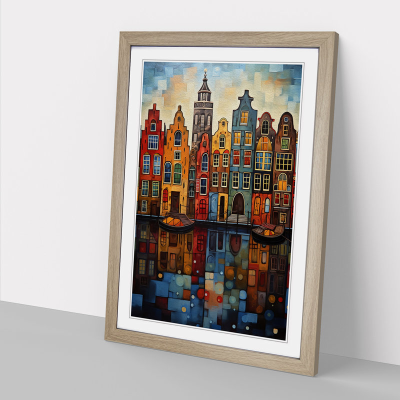 Amsterdam Modern - Framed Print, Oak, 64cm H x 46cm W x 2cm D