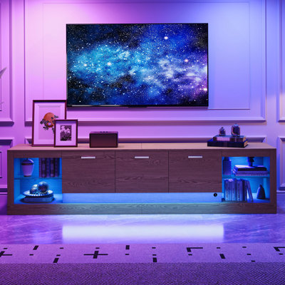 78'' Modern TV Stand With Cabinets, Entertainment Center For Tvs Up To 90'', Television Console For Living Room, Bedroom, Home Theatre